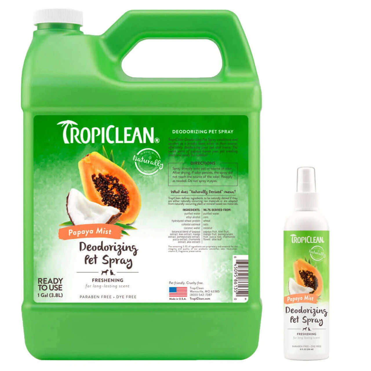 TropiClean Papaya Mist Deodorizing Spray For Pets 1 TropiClean Papaya Mist Deodorizing Spray For Pets