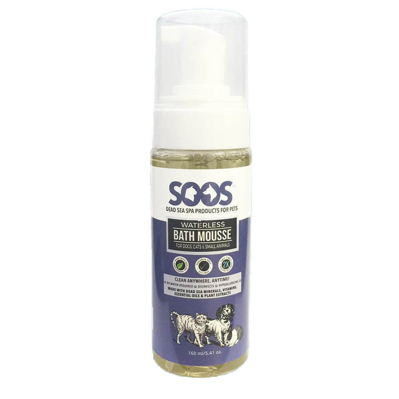 SOOS Hypoallergenic Waterless Bath Mousse 160ml 1 SOOS Hypoallergenic Waterless Bath Mousse 160ml