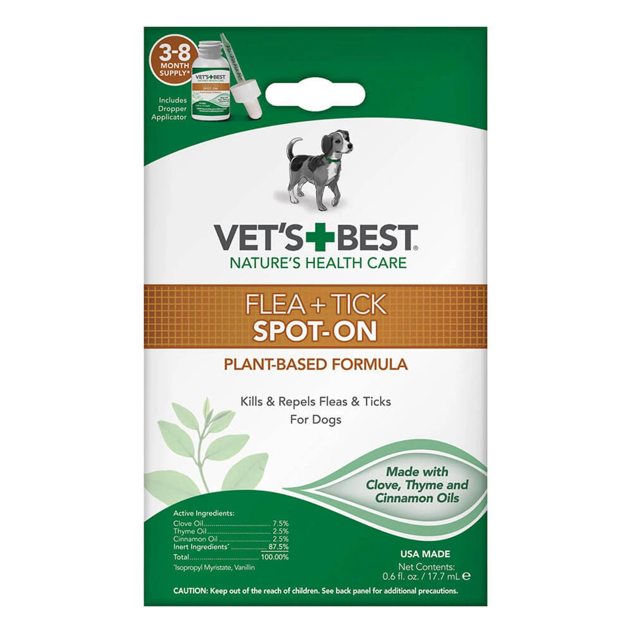 Vet's Best Flea And Tick Spot On 0.6oz 1 Vet's Best Flea And Tick Spot On 0.6oz