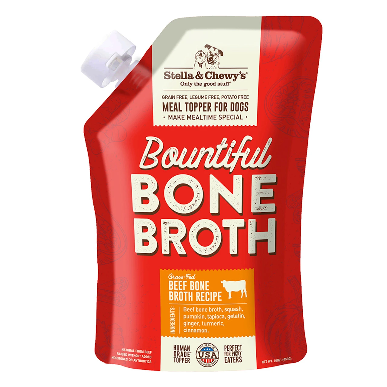 Stella And Chewy's Bountiful Bone Broth Grass-Fed Beef Recipe For Dogs 1 Stella And Chewy's Bountiful Bone Broth Grass-Fed Beef Recipe For Dogs