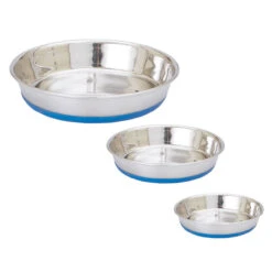 IndiPets Heavy Weight Shallow Dish With Silicone Base