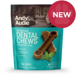 Andy & Audie All Natural Mint Dental Chews For Dogs - 6oz