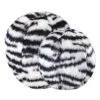 Fluff And Tuff Zebra Ball Squeakerless Dog Toy