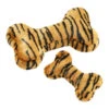Fluff & Tuff Tiger Bone Plush Dog Toys