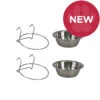 Aeolus Trolley Feeding Bowl With Mount - 2 Pack