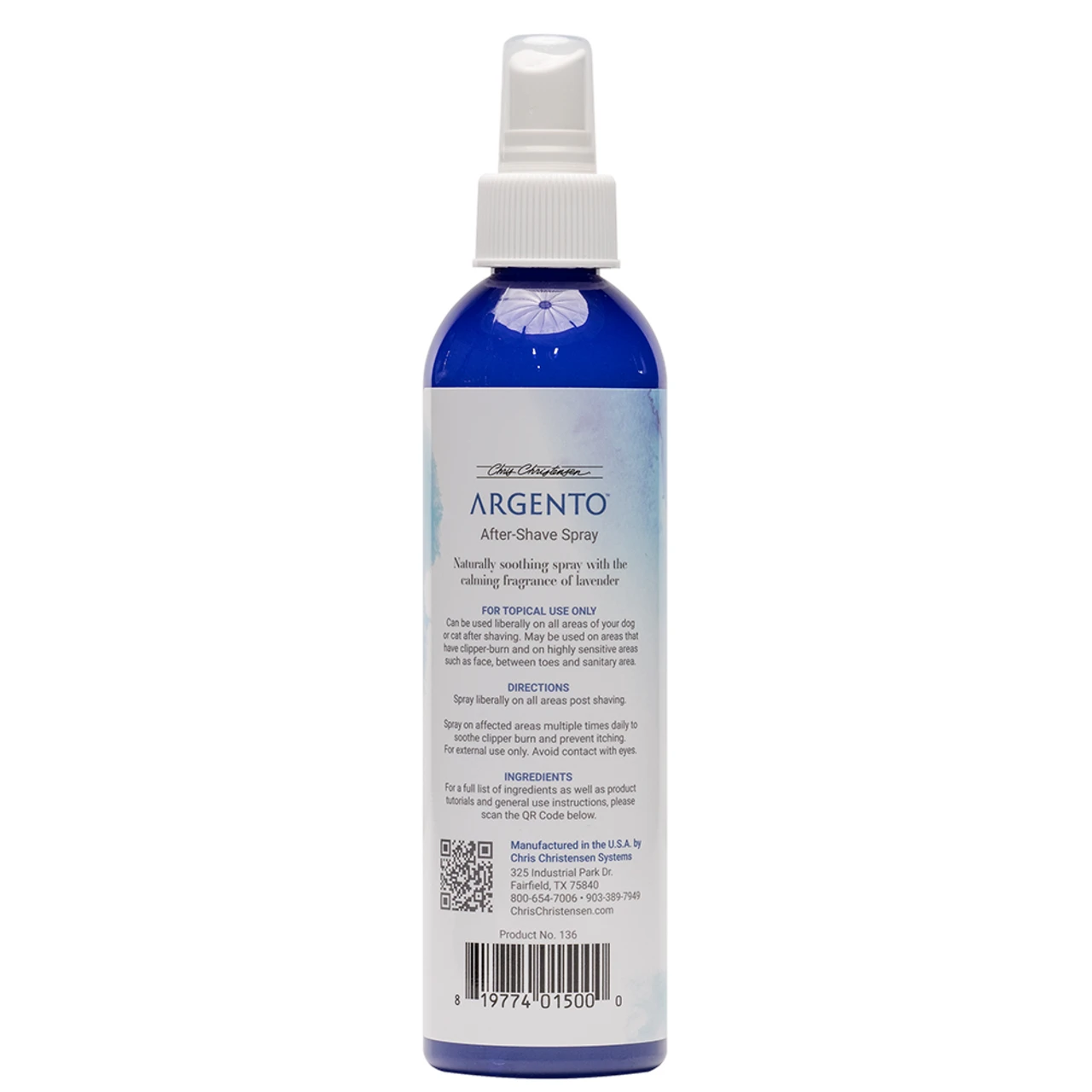 Chris Christensen Argento After-Shave Spray 8oz 2 Chris Christensen Argento After-Shave Spray 8oz - Image 2