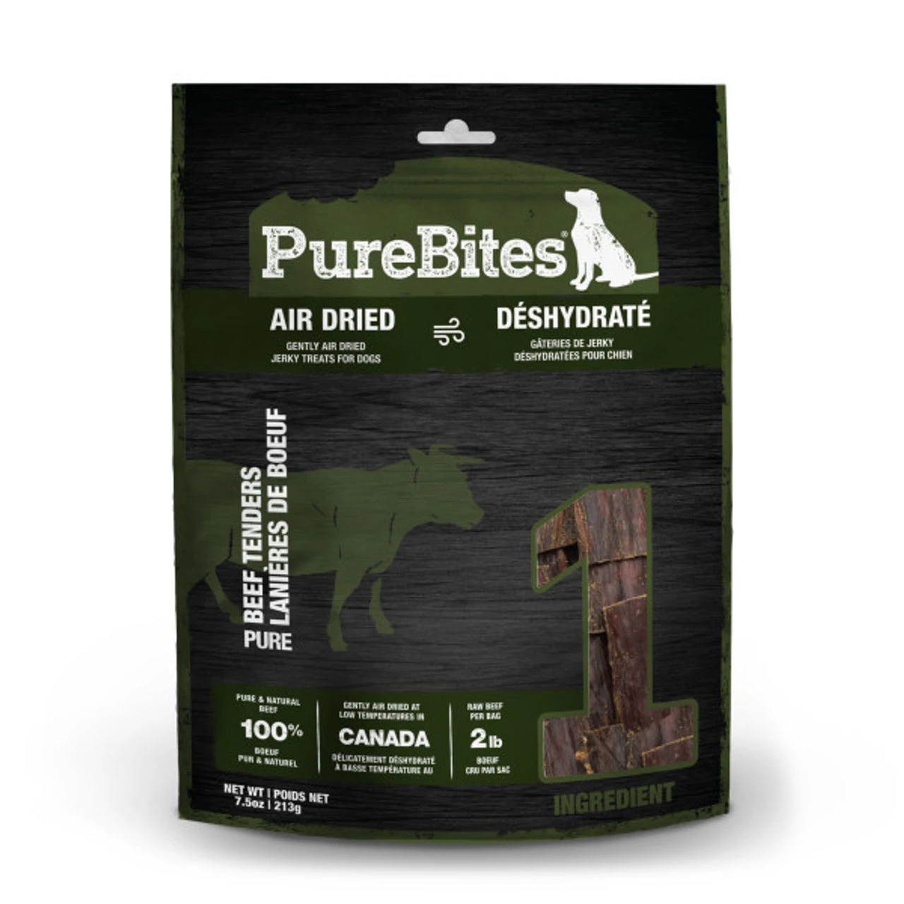 PureBites Air-Dried Beef Jerky Dog Treats - 7.5oz 1 PureBites Air-Dried Beef Jerky Dog Treats - 7.5oz